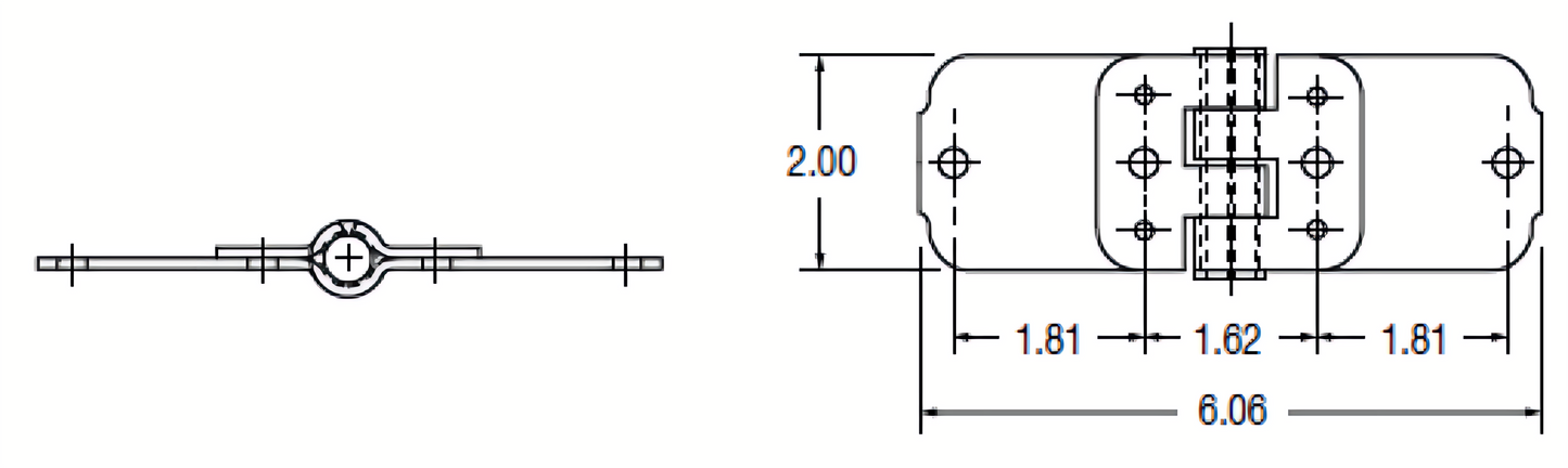 Bisagra Lateral Porta Rodaja Para Puerta Cortina Todco