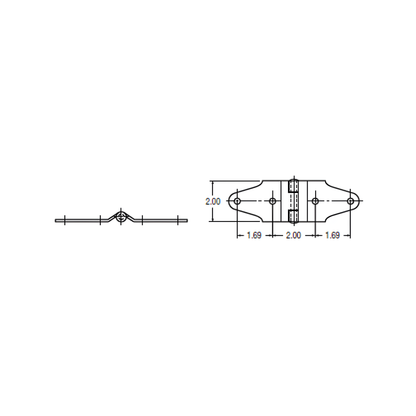 Bisagra Central Para Puerta Cortina Whitting