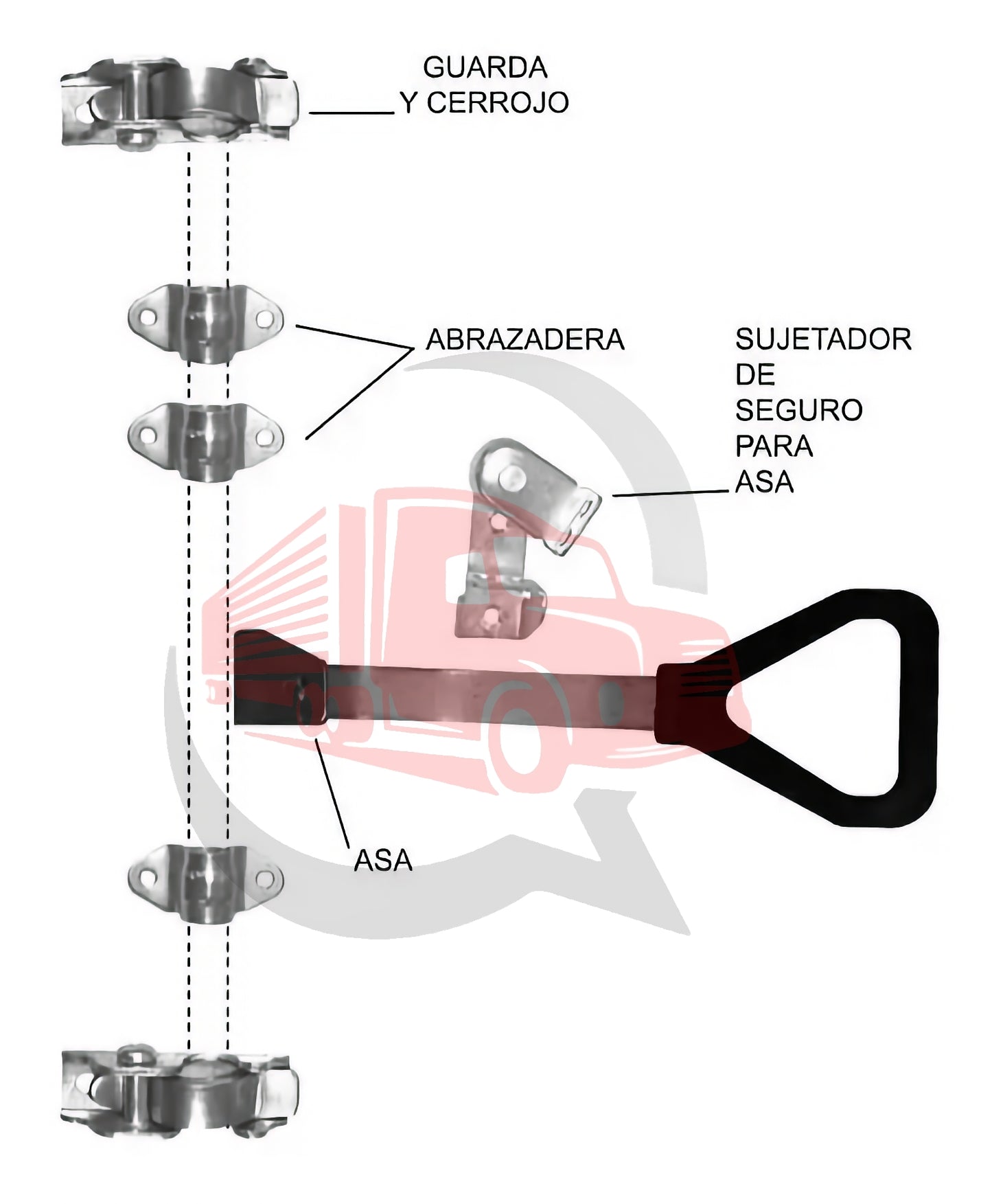 Cerrojo Galvanizado para Caja Tipo Libro