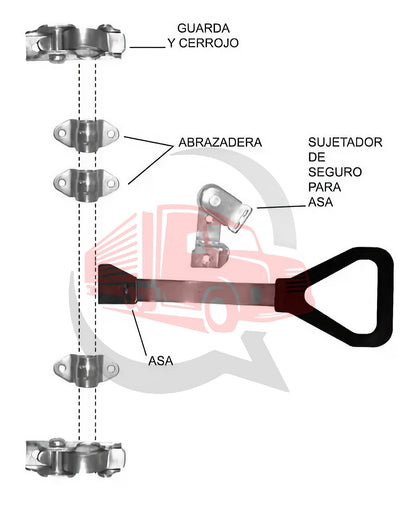 Cerrojo Galvanizado para Caja Tipo Libro